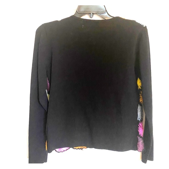 Sweet colorful sweater top black/multi 🌈cardigan - Picture 2 of 8